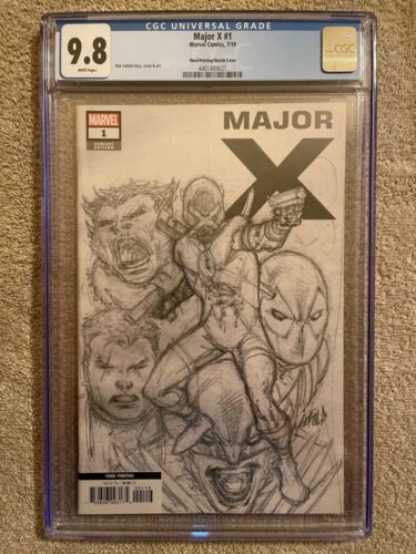 Major X # 1 , CGC 9.8 , Ltd 1:50 Sketch Variant , Rob Liefeld ! - Picture 1 of 10