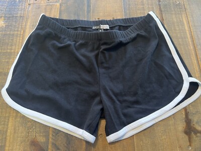 Basic House black womens medium retro shorts