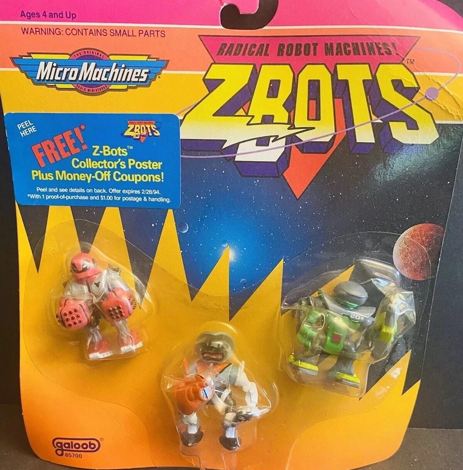Vintage 1990’d Micro Machines ZBOTS Radical Robot Machines NEVER OPENED SEALED - Image 2 of 4