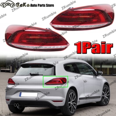 1Pair For VW Scirocco 2009 2010-2014 LED Rear Taillight DRL Brake Reverse Lamp