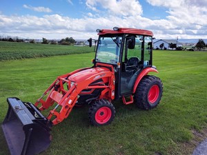 tractor kioti cab hp 4x4 ck30 loader compact hours clean gear drive