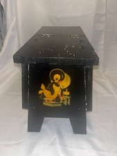 Antique Wood Shoe Shine Box w/ Shoe Shine Kit  accessories