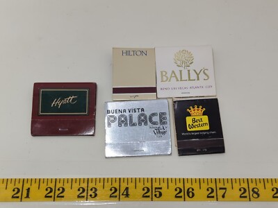 Vintage Hotel Matchbooks Lot of 5 Hyatt Hilton Bally s Best Western Buena Vista 