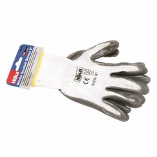 Hilka Nitrile Coated Work Gloves Construction Automotive And Industries Small 8"