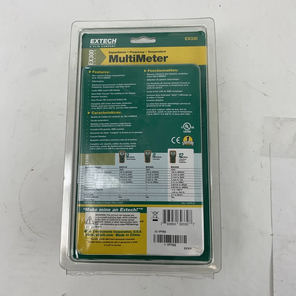 EXTECH EX330 MULTIMETER 12 FUNCTION - Image 4 of 4