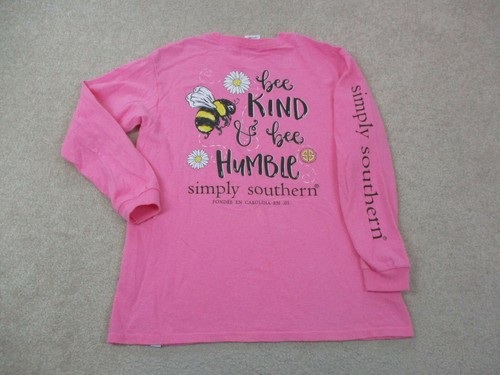 Simply Southern Shirt Girls Large Pink 