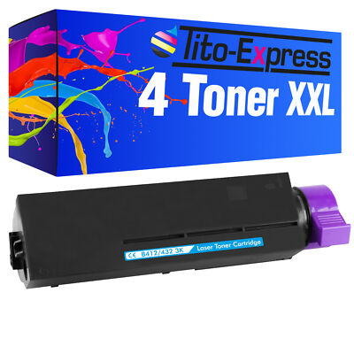4 Toner XXL für Oki B412 & B432 B 412 B 432 B 512 MB 472 MB 492 MB 562