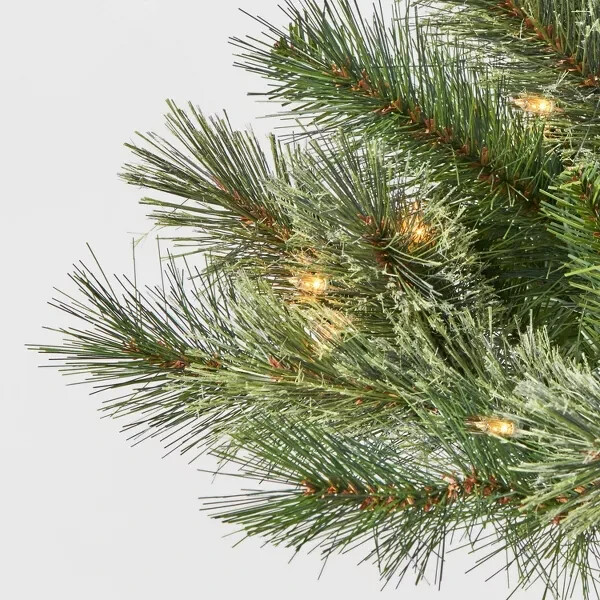 3ft Tall Prelit Artificial Christmas Tree Virginia Pine Clear Lights