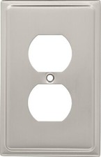 Nickel Duplex Wall Plate Outlet Cover