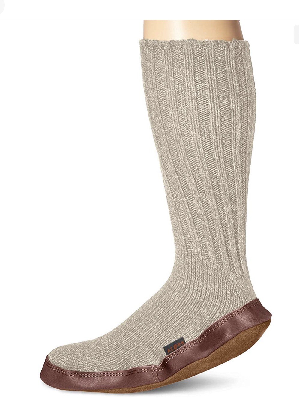 SAOLA Calze ciabatte uomo Acorn Comfort On Earth grigio lana straccio suola pelle 10 5 11 5