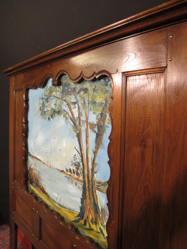 ANCIENNE TÊTE DE LIT CLOS BRETON peinture St cado ria d'Etel façade châtaignier - Photo 2/4