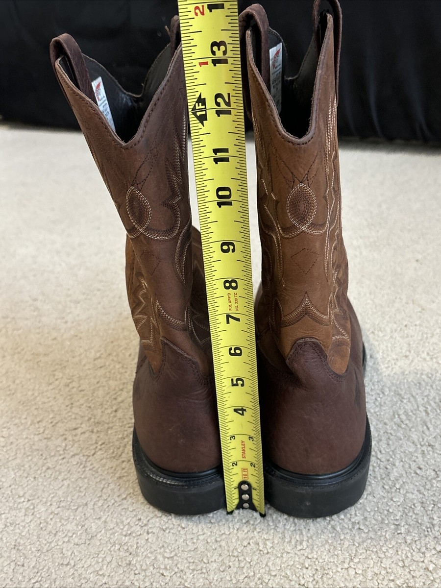 Red Wing Pecos 2201 Cowboy Work Boots Red Wing Boots Mens 13 Pecos 2201 Steel Toe Brown Leather  main image 4