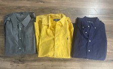Lot Of 3 Button Down Dress Shirts Men  s Large Ralph Lauren Banana Republic