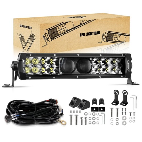AUXBEAM 12" LED Work Light Bar 5D-PRO OffRoad Driving Fog Lamp SUV 4x4 Truck - Picture 11 of 12