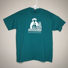 Vintage fruit of the loom friends of the zoo teal single stitch tshirt size xl
