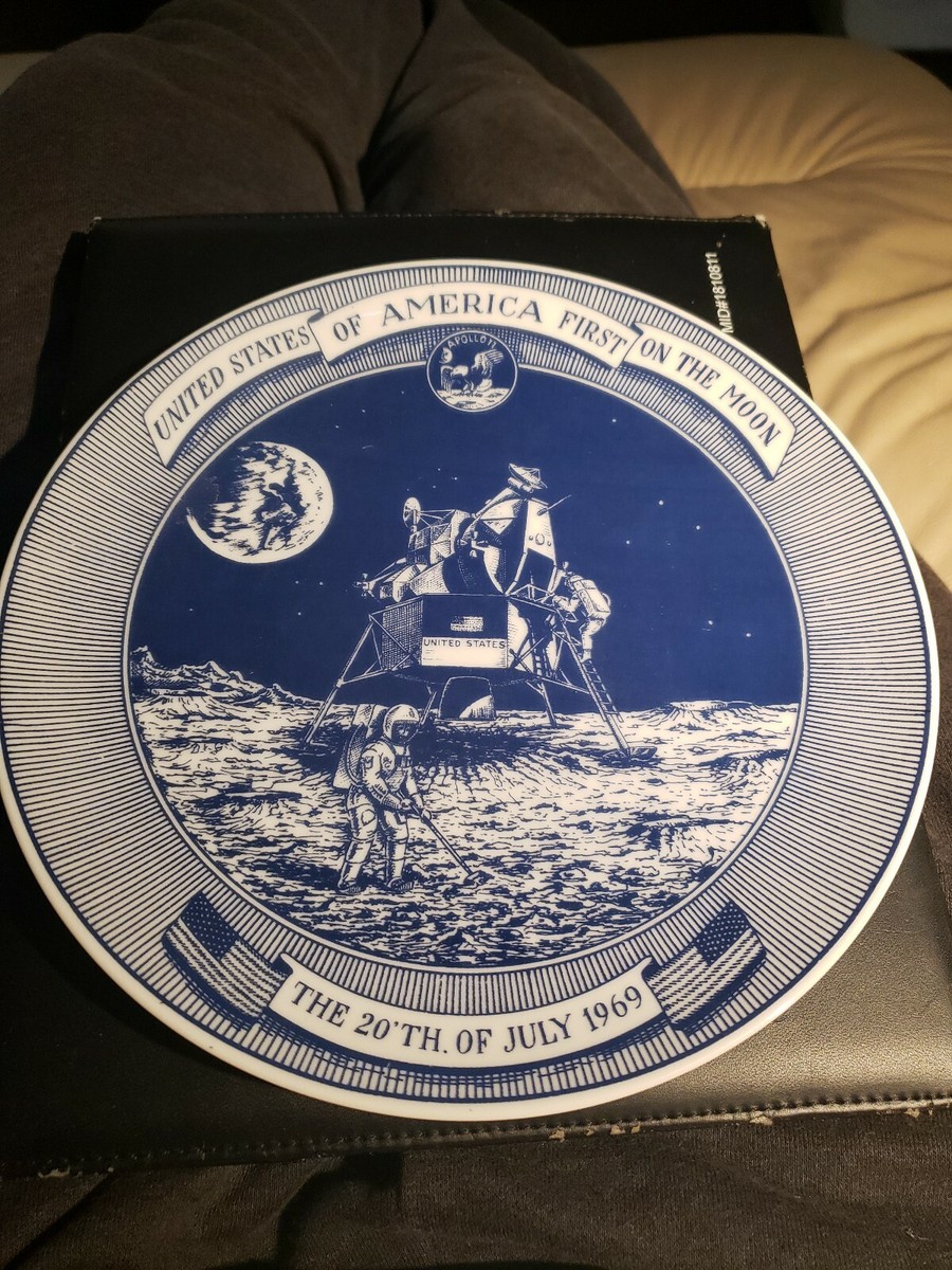 ヴィンテージ 1969 NASA 公認 アストロノーツ 2nd US First on the Moon APOLLO 11 JULY 20TH 1969 Plate Rare Vintage