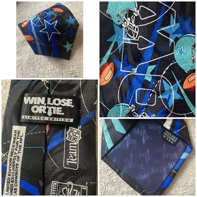 Dallas Cowboys TEAM NFL Men s Necktie Tie 100% Silk  Win, Lose, Or Tie  Limited