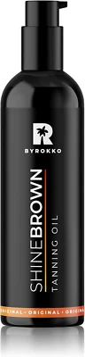 BYROKKO Shine Brown Premium XXL Tan Accelerator Oil, for Sunbed & Outdoor Sun,Ta