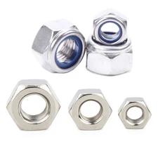 Hex Nuts /Nylock Lock Nut Hexagon Nut Ni-plated Carbon Steel M1.2 M1.4 1.6 -12mm