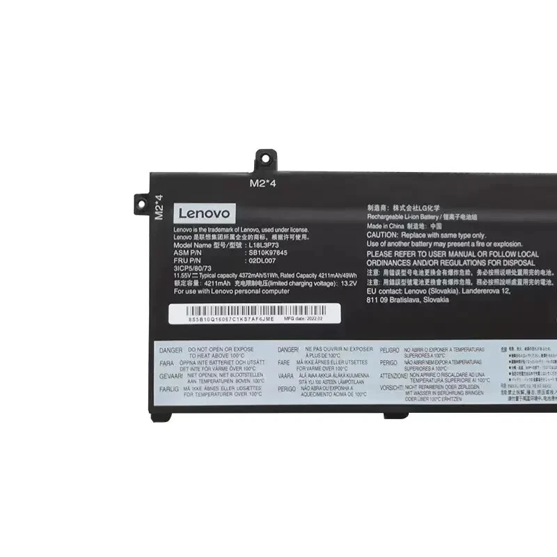 Batería Original 51WH L18C3P72 L18M3P72 Para Lenovo ThinkPad T490 T495 P43S T14 Foto 2 de 4