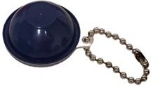 Tupperware Wonderlier Bowl Shiny Navy Blue Keychain with Sheer Lid New