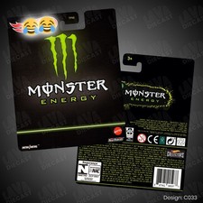Monster Energy Motogp Hoonigan Custom Premium Card For Hot Wheels Nascar Decal