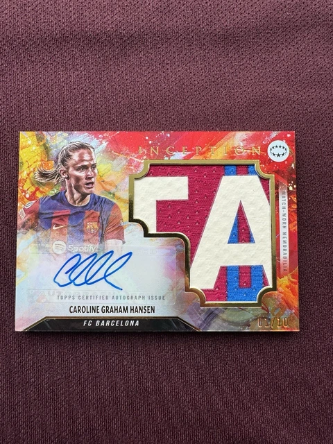Inception 23-24 Player Worn Patch, Auto, 01/10 Caroline Graham Hansen