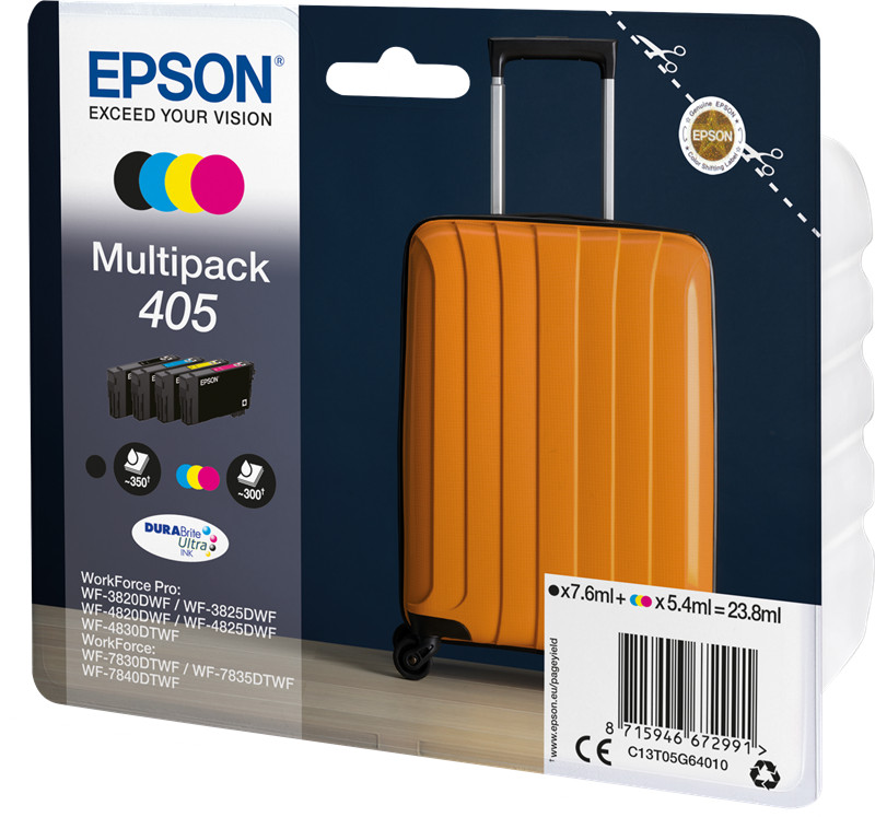 Epson Multipack 405 C13T05G64010 haute capacité pack de 4 cartouches d'encre d'origine