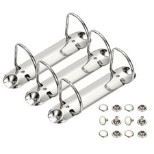 3 Set 1" B7 2 Hole D Ring Binder Mechanisms, 38mm Silver Tone