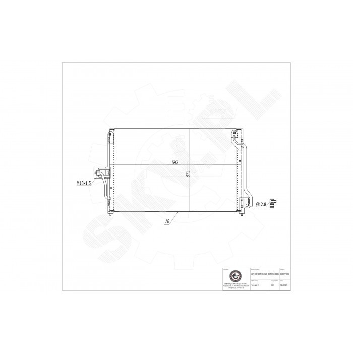 Condenseur de clim pour Opel Astra III, modèle en aluminium 52460417