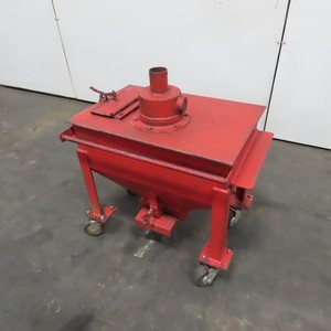 21 Gallon 0.1 Cubic Yard Mobile Bulk Storage Bin 45° Cone Slope Hopper W/Caster