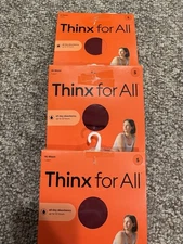 3 Thinx for All Period Underwear High Hi-Waist Panties Sz S Small Lot Rhubarb