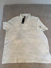 NEW Adidas 2XL Go to Printed Mesh White and Green Camo Short Sleeve Golf Polo