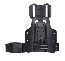 Black Drop Leg Holster Shroud with Adjustable Straps for Safariland Accessories