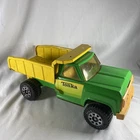 Tonka Dump Truck 1970s Vintage #13190 Green & Yellow Pressed Steel