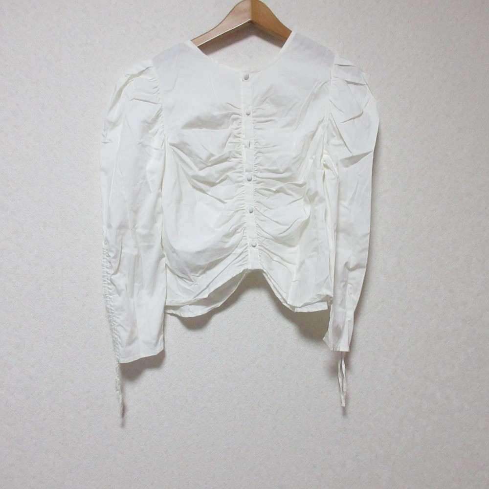 Ameri VINTAGE Puff Sleeve Shirred Blouse, Size F,… - image 2