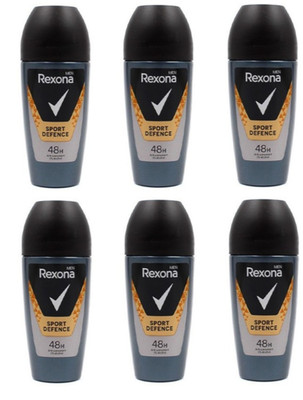 6x Rexona Men Sport Defence Deodorant Deo Roll-On Anti Transpirant (6er Pack)