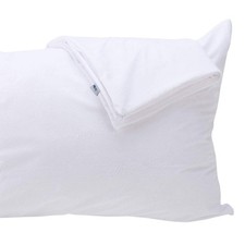 Feather Proof Pillow Protectors Queen Size with Zipper Set of 2 - 100 Waterp...