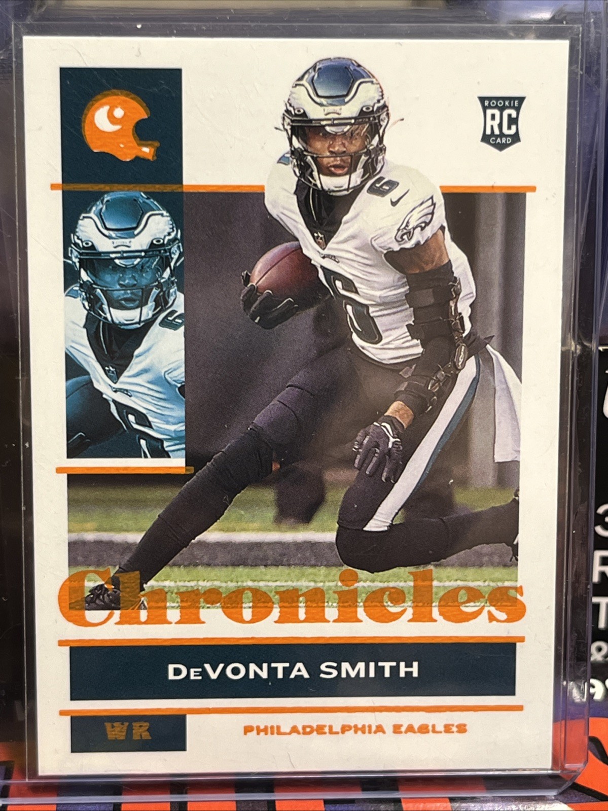 DeVonta Smith-2021 Panini Chronicles Orange Parallel RC #72 Eagles