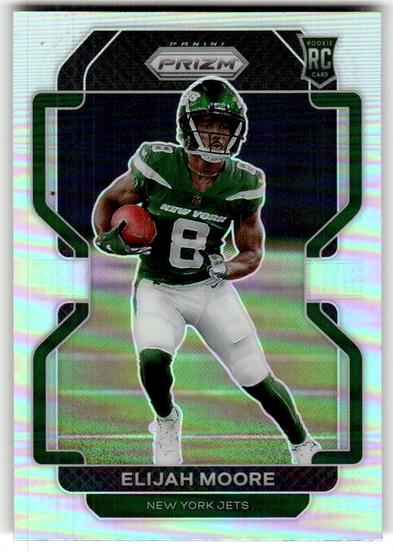2021 Panini Prizm Elijah Moore Rookie Variations Prizm Silver #V-346