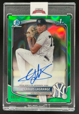 2025 BOWMAN CHROME CARLOS LAGRANGE 1ST BOWMAN AUTO GREEN LAVA #D 86/99 YANKEES