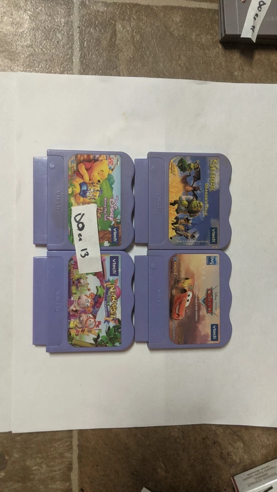 VTech V.Smile Lot of 4 - Shrek Cars Winnie the Pooh Alphabet - DOcx13 - Image 2 of 3