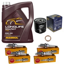 Produktbild - Inspektionspaket 5L MANNOL 5W-30 für VW Polo 1.2 TSI 16V 1.4 Golf VII Skoda