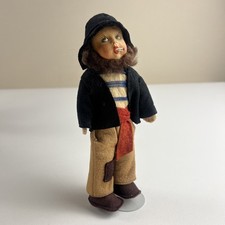 Lenci Type Style Felt Smoker Doll Made In Italy 7.5"