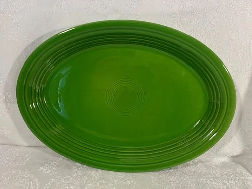 FIESTA FIESTAWARE  Shamrock Green 13" Oval Platter ~ New 2nd ~