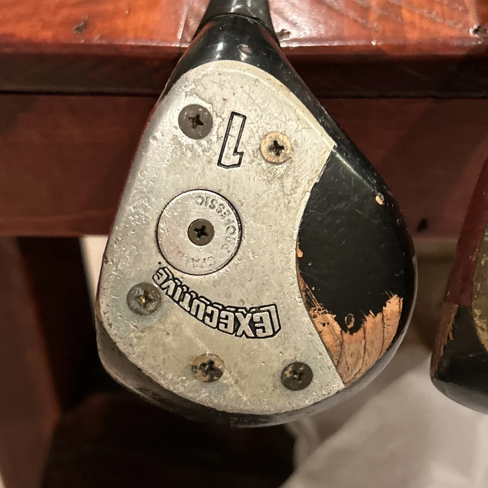 Vintage Spalding Executive 1,3,5 Wood Golf Club Set Matching Drips Steel Regular - Image 2 of 4