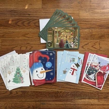 Lot of 20 Assorted Christmas Greeting Cards with Matching Envelopes NEW Hallmark