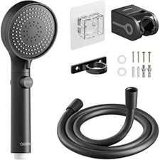 Shower Head with Hose, High Pressure Shower Head with Handheld Matte Black