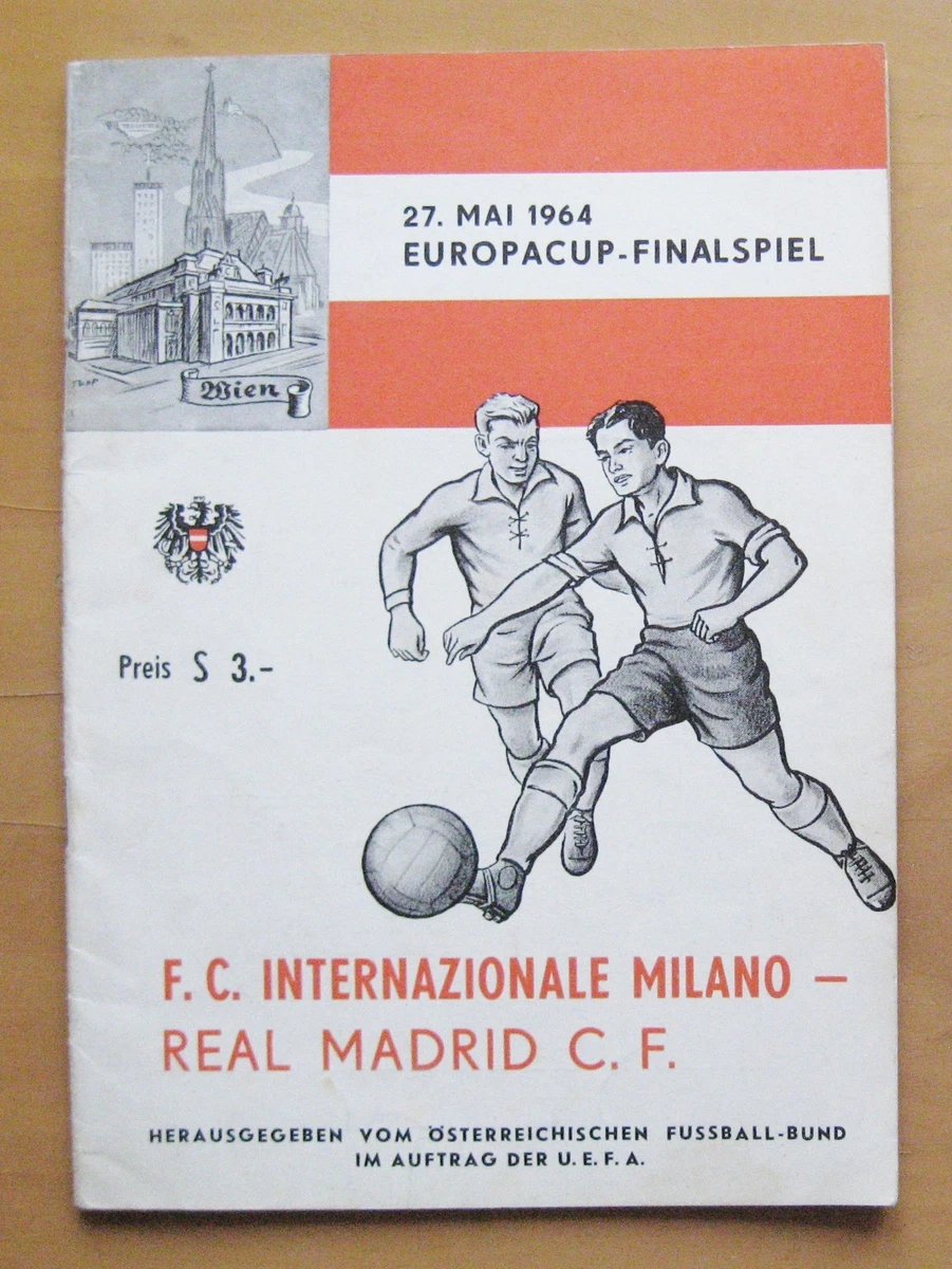 Programme Original Finale Coupe D'Europe 1964 - Inter Milan Vs Real Madrid