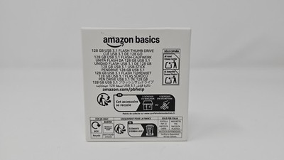 Amazon Basics 128GB Ultra Fast USB 3.1 Retractable Flash Drive - Black